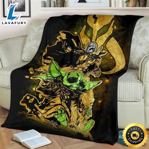 The Mandalorian Baby Yoda Fleece Blanket