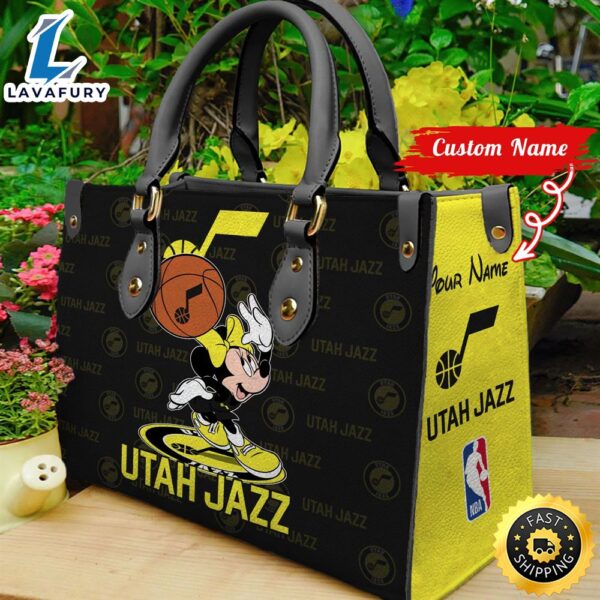 Utah Jazz NBA Minnie Women Leather Hand Bag