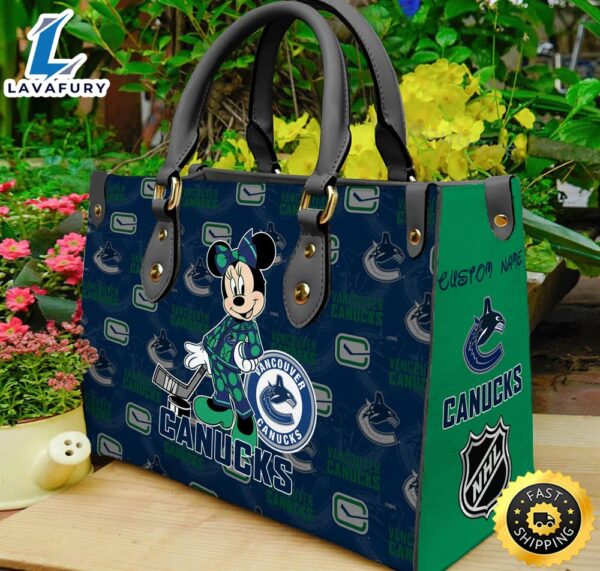 Vancouver Canucks NHL Minnie Women Leather Hand Bag
