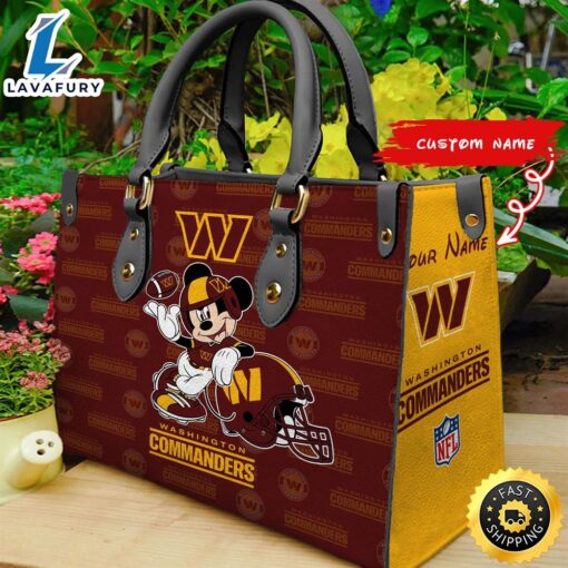 Washington Commanders Mickey Women Leather Hand Bag