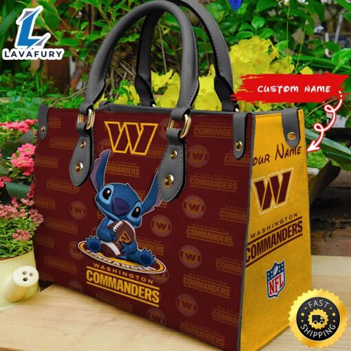 Washington Commanders Stitch Women Leather Hand Bag