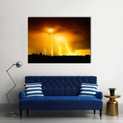 Yellow Light Thunderbolts Canvas Wall…