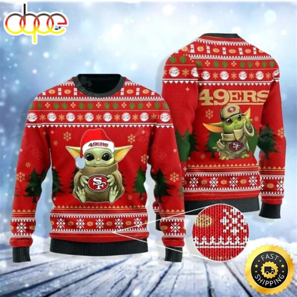 Yoda Baby Love San Francisco 49Ers Ugly Christmas Sweater