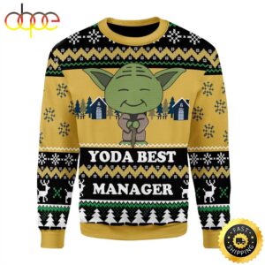 Yoda Best Manager Ugly Sweater