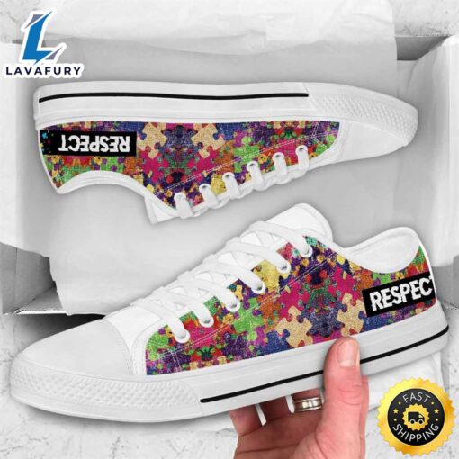 Accept Respect – Autism Awareness Low Top Shoes