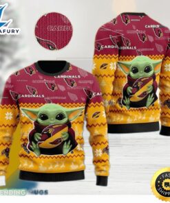 Arizona Cardinals Baby Yoda Shirt For American Football Fans UglySweater