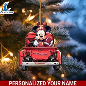 Arizona Cardinals Mickey Mouse Ornament Personalized Your Name Sport Home Decor