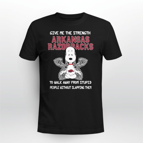 Arkansas Razorbacks Snoopy Yoga Give Me The Strength Limited Edition