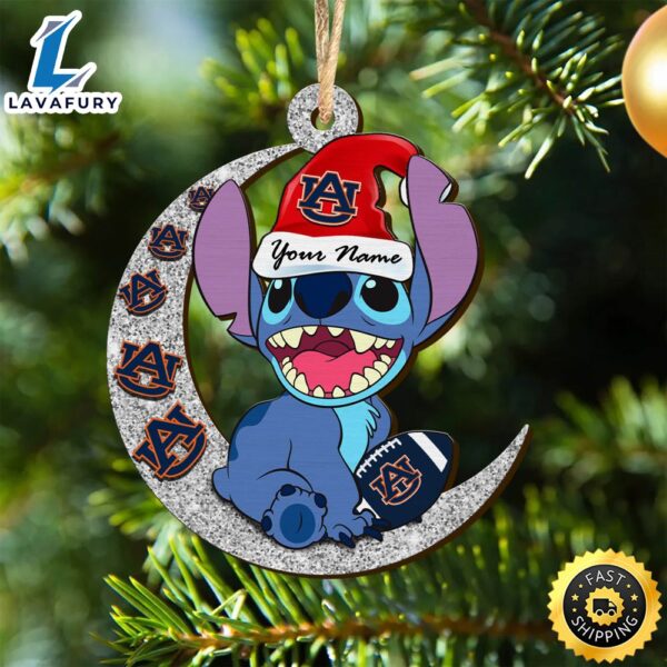Auburn Tigers Stitch Christmas Ornament NCAA And St With Moon Ornament