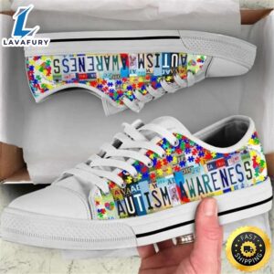 Autism Awareness Day Autism Puzzle Pieces Converse Sneakers Low Top Shoes