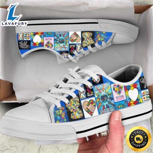 Autism Awareness Low Top Shoes NHT240201