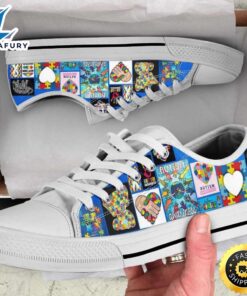 Autism Awareness Low Top Shoes…