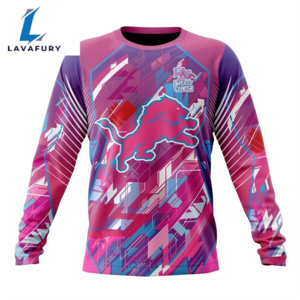 BEST NFL Detroit Lions, Specialized Design I Pink I Can! Fearless Again Breast Cancer 3D Hoodie Shirt