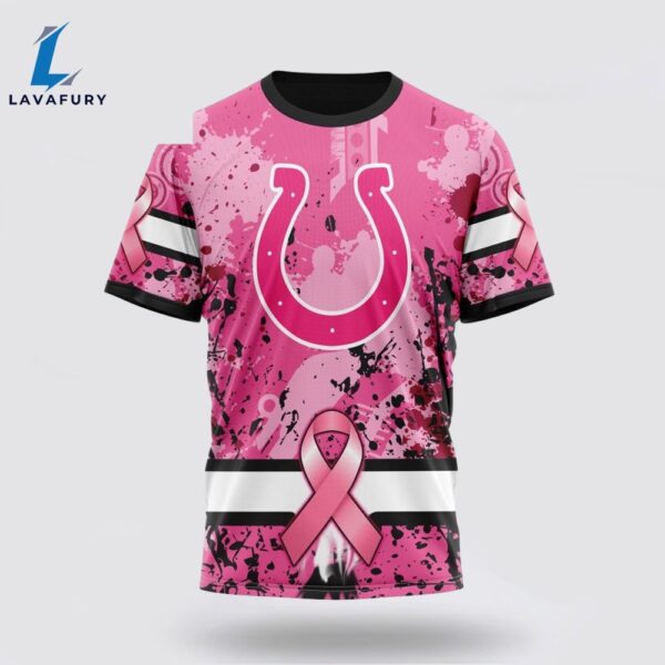 BEST NFL Indianapolis Colts, Specialized Design I Pink I Can! IN OCTOBER WE WEAR PINK BREAST CANCER 3D