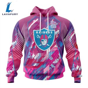 BEST NFL Las Vegas Raiders, Specialized Design I Pink I Can! Fearless Again Breast Cancer 3D Hoodie Shirt