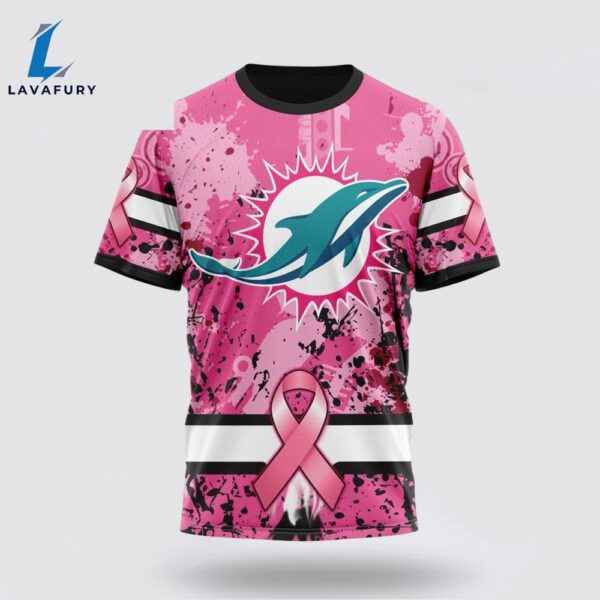 BEST NFL Miami Dolphins, Specialized Design I Pink I Can! IN OCTOBER WE WEAR PINK BREAST CANCER 3D