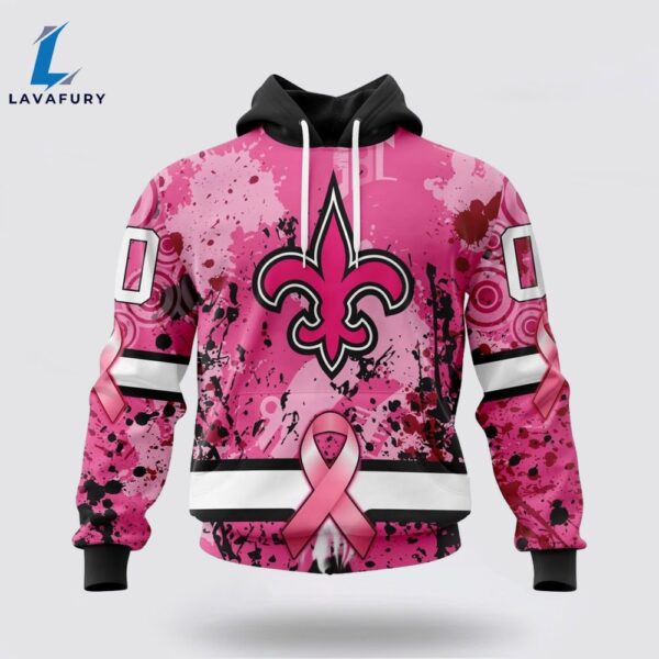 BEST NFL New Orleans Saints, Specialized Design I Pink I Can! IN OCTOBER WE WEAR PINK BREAST CANCER 3D