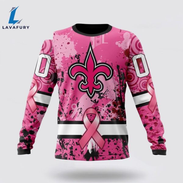 BEST NFL New Orleans Saints, Specialized Design I Pink I Can! IN OCTOBER WE WEAR PINK BREAST CANCER 3D