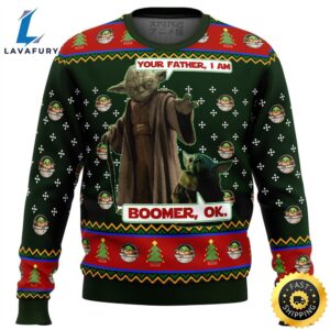 Baby Yoda Boomer Star Wars Ugly Christmas Sweater Sweater
