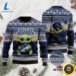 Baby Yoda Dallas Cowboys NFL Christmas UglySweater
