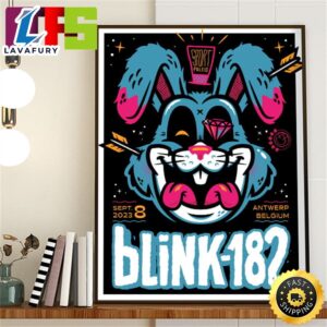 Blink-182 Antwerp Event In Belgium On Sept 8th 2023 Home Decor Poster Canvas