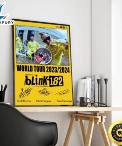 Blink-182 World Tour 2023-2024 Poster Canvas