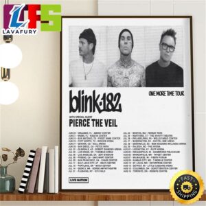 Blink 182 One More Time Tour 2024 Home Decor Poster Canvas