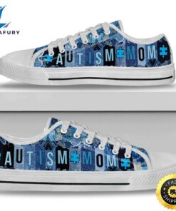 Blue Autism Mom Low Top…
