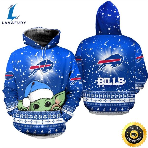 Buffalo Bills Christmas Yoda Football NFL All Over Print Hoodie Shirt
