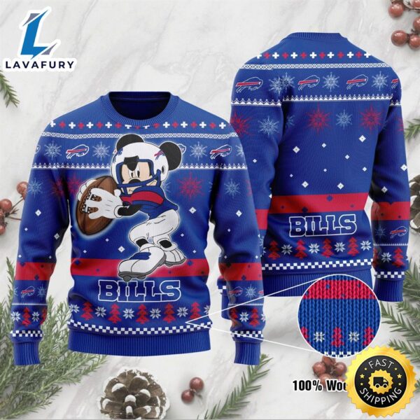 Buffalo Bills Mickey Mouse Funny Ugly Christmas Sweater, Perfect Holiday Gift