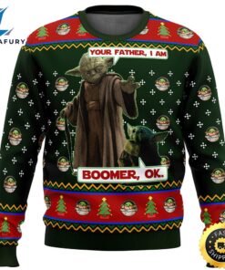 Christmas Star Wars Baby Yoda Boomer Star Wars Sweater