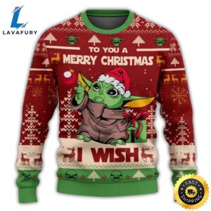 Christmas Star Wars Baby Yoda Merry Christmas Sweater