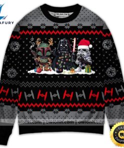 Christmas Star Wars Boba Fett Darth Vader Sweater