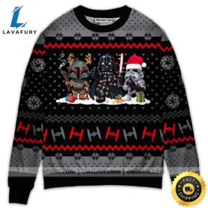 Christmas Star Wars Boba Fett Darth Vader Sweater