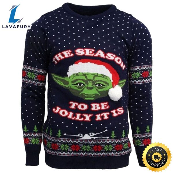 Christmas Star Wars Master Yoda The Season To Be Jolly It Is Sweater