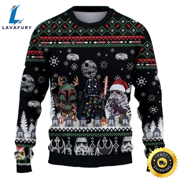 Christmas Star Wars Merry Xmas Star Wars Movies Sweater