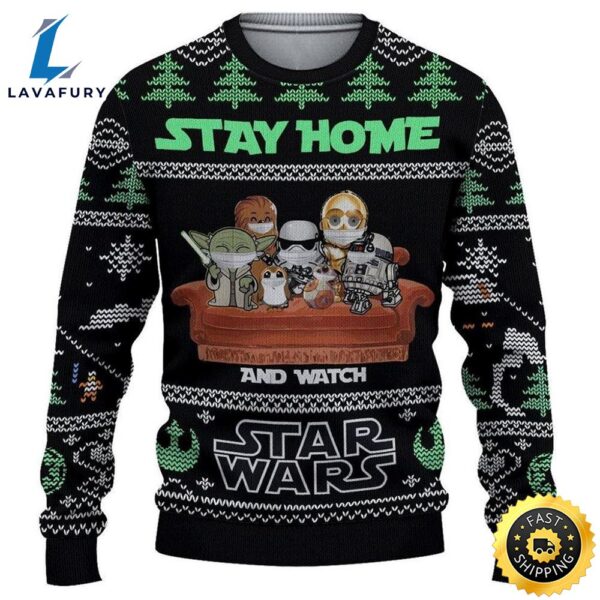 Christmas Star Wars Movies Stay Home Sweater