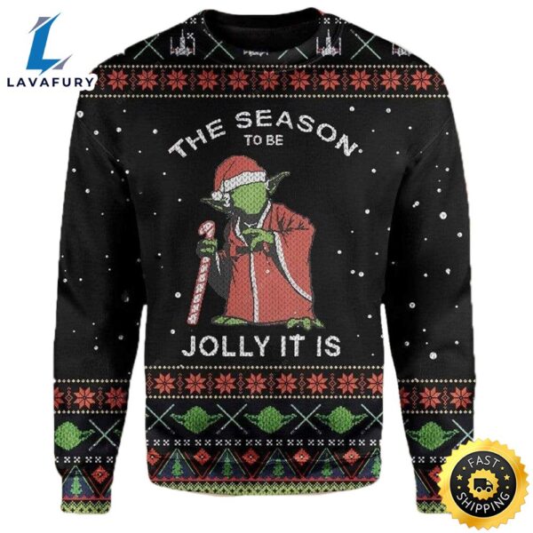 Christmas Star Wars Santa Yoda This Season To Be Jolly It Is Sweater