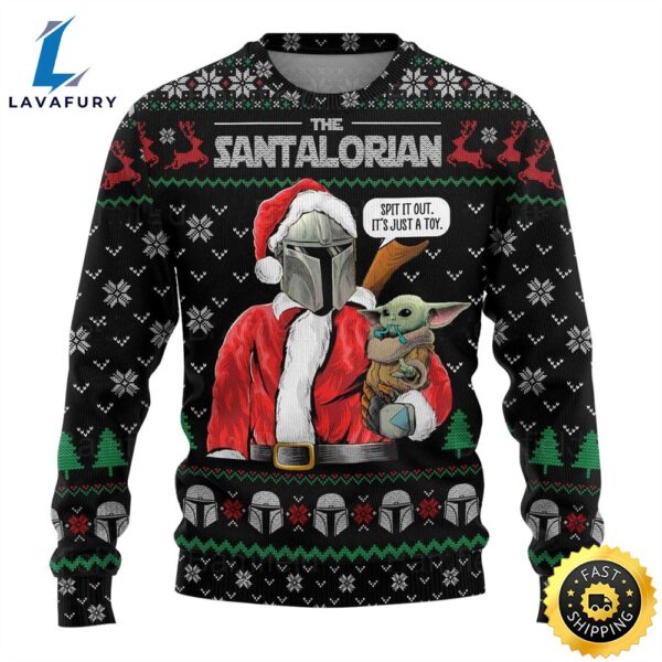 Christmas Star Wars Santalorian Spit It Out It’s Just A Toy Sweater