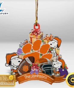 Clemson Tigers Snoopy Christmas Personalized…