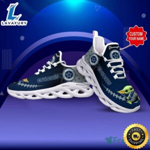 Dallas Cowboys NFL Baby Yoda Sneakers Max Soul Shoes Custom Name For Fans