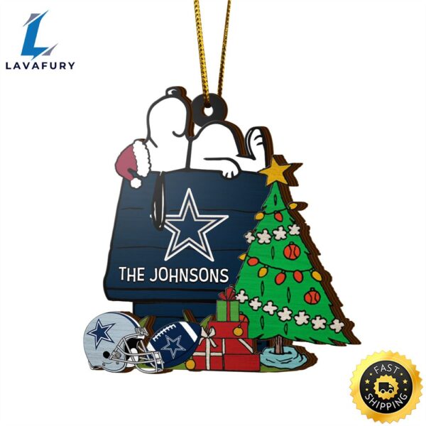 Dallas Cowboys Snoopy NFL Sport Ornament Custom Name