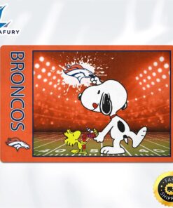 Denver Broncos Snoopy Outside Doormat