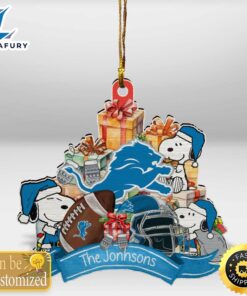 Detroit Lions Snoopy Christmas Personalized…
