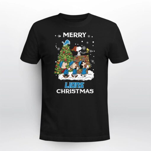 Detroit Lions Snoopy Family Christmas Shirt