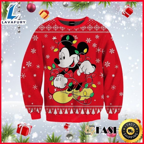 Disney Mickey Mouse Ugly Christmas Sweater, Perfect Holiday Gift