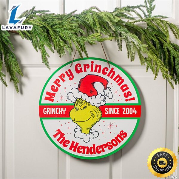 Dr. Seuss The Grinch Movie Christmas 2023 Grinch Merry Christmas Sign