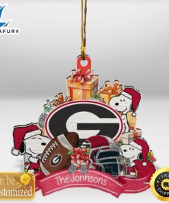 Georgia Bulldogs Snoopy Christmas Personalized…