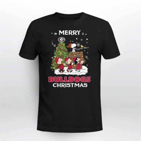 Georgia Bulldogs Snoopy Family Christmas Shirt