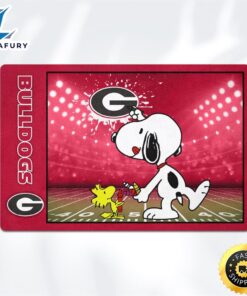 Georgia Bulldogs Snoopy Outside Doormat